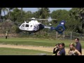 Mercy Air Helicopter at Football Game