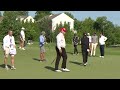 Trump Golfing at Trump National Golf Club LIV Golf