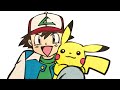 Drawing Pikachu and Ash Pokemon Coloring Pages | Markers and Pencils