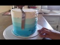 How I frost my Ombre cake