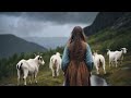 Nordic Herding Calls in the Rain | 1h Relaxing Nordic Folk Music