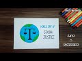 World Social justice day Drawing ||How to draw World day of Social Justice Poster