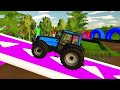 TRANSPORTING MY COLORFUL TRACTOR ON A CHALLENGING ROAD | FARMING SIMULATOR 22