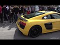 Supercars Leaving Cars & Coffee Brescia 2019 | Crowd Goes CRAZY + POLICE Officer!