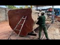 Wood Cutting Skills // Inside A 4000 Year Old Tree
