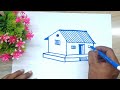 How To Draw A House Drawing For Kids Step By Step