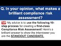 COMPLIANCE OFFICER Interview Questions & Answers!