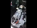 2016 Toyota Prius C lower back seat cushion removed. Hybrid battery, cooling fan location