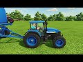 LOAD &TRANSPORT COLORED SILAGE BALE with MINI & BIG TRACTOR & FLATBED TRAILER! FS 22