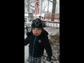17 month old sees snow for the first time
