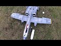 E FLIGHT A 10 64MM NOSE GEAR RIP OUT ON ROUGH FIELD ARRIVAL