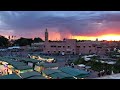 Marakesh city sunset