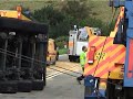 A171 closed with lorry overturned at Pond#nymr #whitby #scarbrough