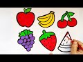 Fruits drawing painting,colouring | easy acrylic painting for kids | Art and Learn