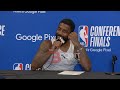 Kyrie Irving's post-game presser after their 108-105 Game 1 win over the Timberwolves