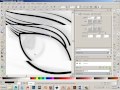 Inkscape inking a drawing example