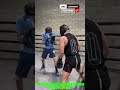 LUIS ALBERTO LOPEZ SPARRING AGAINST 2 OPPONENTS AT ONCE HAVING FUN IN THE GYM