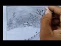 landscape drawing for beginners by pencil and very easy