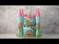 EASY Princess Castle Cake with a Crown 👑 성케이크위에 귀여운 공주님 왕관
