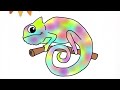 Drawing for Kids / How to Draw a Chameleon Lizard