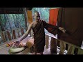 Thai Jungle Monk Robe Demonstration for Informal Wear (within temple grounds) ห่มจีวร