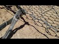 Chain link fence bottom tension wire idea