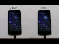 Early ART versus Dalvik benchmarks on a Nexus 5