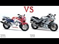 Honda CBR 600 F PC35 vs Kawasaki ZZR 600 Test specification comparison