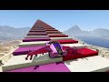 How far can a car with wings climb up the steps in GTA 5?