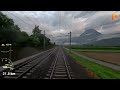 Cab Ride Innsbruck - Feldkirch (Arlberg Railway, Austria) Train driver’s view in 4K