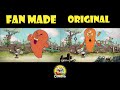 The Cuphead Root Pack Fan Made VS Original Full Boss Fight ( Animation Comparison )