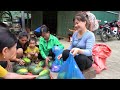 Harvesting Self grown Watermelon Goes To Market Sell, Herding pigs with banana stems