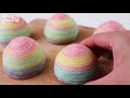 No kneading❗ Everyone was surprised after trying it❗ Beautiful Rainbow Pastry Cake