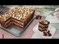 Unrealistically delicious budget FERRERO ROCHER cake with a crispy layer! Without gelatin!