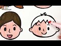 Drawing And Coloring A Family Grandparents, Parents And Kids 👵🏻👴🏻👩👨👧👦🌈 Drawings For Kids