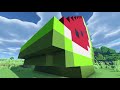 ⛏️ Minecraft Tutorial :: 🍉 Cute Watermelon Slice House 🏡