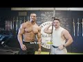 I hit a tandem deadlift with Larry Wheels