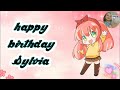 happy birthday Sylvia kids