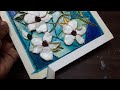 Relief paintings /wall putty craft ideas/putty works/Claycrafts/ Flower diy