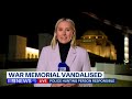 Australian War Memorial defaced with alleged pro-Palestine graffiti | 9 News Australia