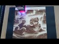 Snow Leopards Engraved In Wood...Relaxing Video