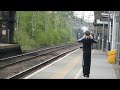 Black 5 44871 hurries through Hartford Station in Cheshire 7th May 2024