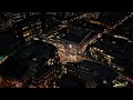 DJI mini 3 pro drone - city night shoot, Leeds UK drone footage