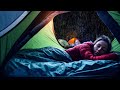 Fall Asleep in Under 3 MINUTES 🌙 Overnight In The Tent On A Rainy Day - With Rain Sound On Tent