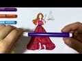 Dress Up Barbie and Barbie Characters Coloring with Sticker Book | painting and drawing for kids |