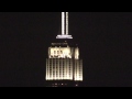 Empire State Building New LED Light Show - Alicia Keys - Hoboken / NYC