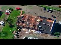 Aerial view tracks tornado destruction in Portage, MI