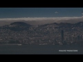 Space Shuttle Endeavour over San Francisco Bay