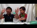 Rockin Robin & Daniel Animas Kids Playing with Glow in the Dark Slime by Elmer's
