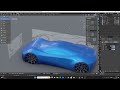 #blender sportcar6 Nine -s high poly -timelapse modeling + movie clip -